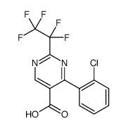 5-Pyrimidinecarboxylic acid, 4-(2-chlorophenyl)-2-(1,1,2,2,2-pentafluoroethyl)结构式