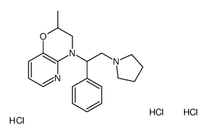 2-methyl-4-(1-phenyl-2-pyrrolidin-1-ylethyl)-2,3-dihydropyrido[3,2-b][1,4]oxazine,trihydrochloride Structure