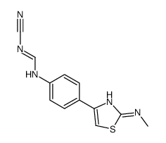 N-cyano-N'-[4-[2-(methylamino)-1,3-thiazol-4-yl]phenyl]methanimidamide Structure