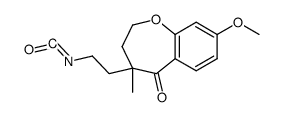 4-(2-Isocyanato-ethyl)-8-methoxy-4-methyl-3,4-dihydro-2H-benzo[b]oxepin-5-one结构式