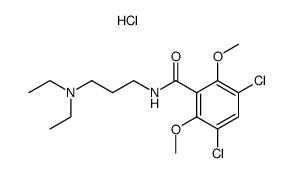 3,5-dichloro-2,6-dimethoxy-N-(3-diethylaminopropyl)benzamide hydrochloride结构式