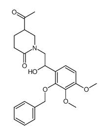 5-acetyl-1-(2-(2-benzyloxy-3,4-dimethoxyphenyl)-2-hydroxyethyl)-2-piperidone结构式