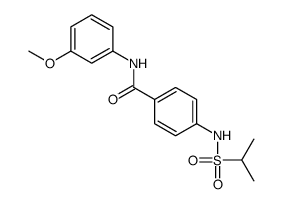 N-(3-methoxyphenyl)-4-(propan-2-ylsulfonylamino)benzamide结构式