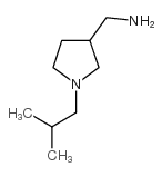 [1-(2-methylpropyl)pyrrolidin-3-yl]methanamine structure