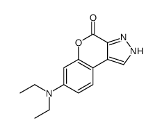 7-(diethylamino)-3H-chromeno[3,4-c]pyrazol-4-one Structure