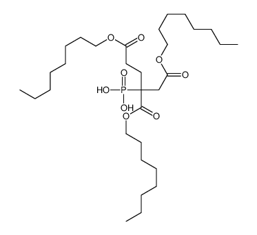(1,6-dioctoxy-3-octoxycarbonyl-1,6-dioxohexan-3-yl)phosphonic acid Structure