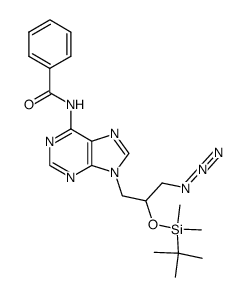 N-{9-[3-Azido-2-(tert-butyl-dimethyl-silanyloxy)-propyl]-9H-purin-6-yl}-benzamide结构式