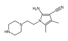 1H-Pyrrole-3-carbonitrile, 2-amino-4,5-dimethyl-1-[2-(1-piperazinyl)ethyl] Structure