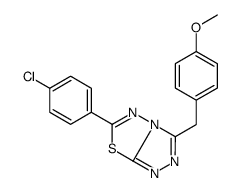 6-(4-chlorophenyl)-3-[(4-methoxyphenyl)methyl]-[1,2,4]triazolo[3,4-b][1,3,4]thiadiazole结构式