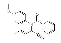 1-benzoyl-6-methoxy-4-methyl-2H-quinoline-2-carbonitrile结构式