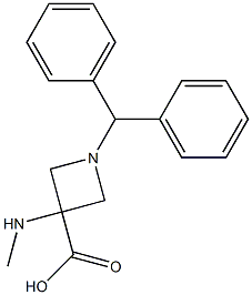 1-benzhydryl-3-(MethylaMino)azetidine-3-carboxylic acid结构式
