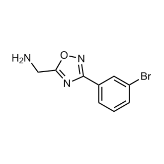 1-[3-(3-溴苯基)-1,2,4-噁二唑-5-基]甲胺结构式