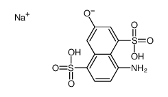 sodium hydrogen 8-amino-3-hydroxynaphthalene-1,5-disulphonate structure