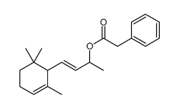 1-methyl-3-(2,6,6-trimethyl-2-cyclohexen-1-yl)allyl phenylacetate结构式