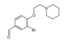 3-bromo-4-(2-piperidin-1-ylethoxy)benzaldehyde结构式