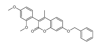 3-(2,4-dimethoxyphenyl)-4-methyl-7-phenylmethoxychromen-2-one结构式