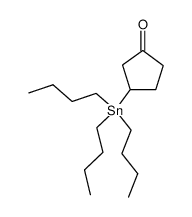 3-(tri-n-butyl)stannylcyclopentan-1-one Structure