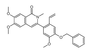 3-(4-benzyloxy-5-methoxy-2-vinylphenyl)-6,7-dimethoxy-2-methyl-1(2H)-isoquinolinone结构式