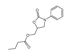 (2-oxo-3-phenyl-1,3-oxazolidin-5-yl)methyl butanoate结构式