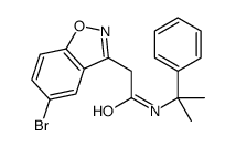 2-(5-bromo-1,2-benzoxazol-3-yl)-N-(2-phenylpropan-2-yl)acetamide结构式