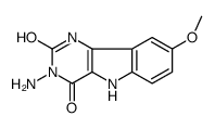 3-amino-8-methoxy-1,5-dihydropyrimido[5,4-b]indole-2,4-dione Structure