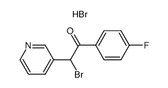 2-Bromo-1-(4-fluorophenyl)-2-(3-pyridyl)ethanone Hydrobromide结构式