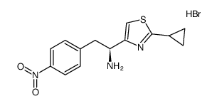(S)-1-(2-cyclopropylthiazol-4-yl)-2-(4-nitrophenyl)ethanamine hydrobromide salt Structure