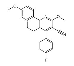 4-(4-fluorophenyl)-2,8-dimethoxy-5,6-dihydrobenzo[h]quinoline-3-carbonitrile结构式