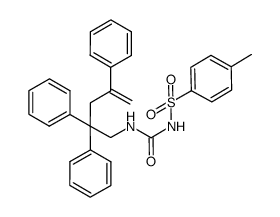 N-(2,2,4-triphenylpent-4-enylcarbamoyl)-p-toluenesulfonamide结构式