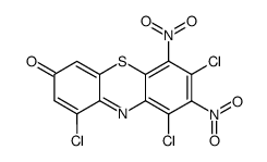 1,7,9-trichloro-6,8-dinitro-phenothiazin-3-one结构式