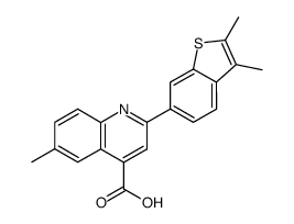 2-(2,3-dimethyl-benzo[b]thiophen-6-yl)-6-methyl-quinoline-4-carboxylic acid Structure