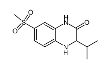 3-isopropyl-7-methanesulfonyl-3,4-dihydro-1H-quinoxalin-2-one结构式