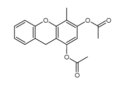 4-methyl-9H-xanthene-1,3-diyl diacetate Structure