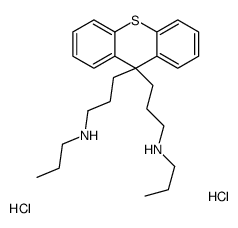 N-propyl-3-[9-[3-(propylamino)propyl]thioxanthen-9-yl]propan-1-amine,dihydrochloride结构式