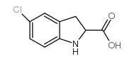 5-氯吲哚啉-2-羧酸结构式