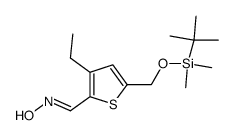 5-(((tert-butyldimethylsilyl)oxy)methyl)-3-ethylthiophene-2-carbaldehyde oxime Structure