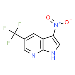 3-nitro-5-(trifluoromethyl)-1H-pyrrolo[2,3-b]pyridine结构式