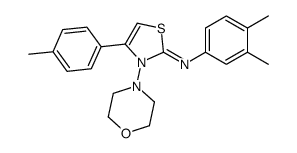 N-(3,4-dimethylphenyl)-4-(4-methylphenyl)-3-morpholin-4-yl-1,3-thiazol-2-imine结构式
