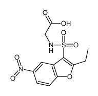 2-[(2-ethyl-5-nitro-1-benzofuran-3-yl)sulfonylamino]acetic acid Structure