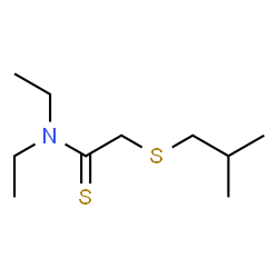 Ethanethioamide,N,N-diethyl-2-[(2-methylpropyl)thio]- structure