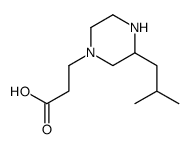 3-[3-(2-methylpropyl)piperazin-1-yl]propanoic acid Structure