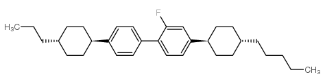 2-氟-4-(反-4-戊基环己基)-4'-(反-4-丙基环己基)联苯结构式