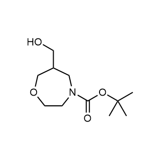 6-(羟甲基)-1,4-氧杂氮杂环庚烷-4-羧酸叔丁酯结构式