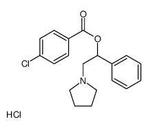 (1-phenyl-2-pyrrolidin-1-yl-ethyl) 4-chlorobenzoate hydrochloride Structure