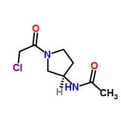 N-[(3R)-1-(Chloroacetyl)-3-pyrrolidinyl]acetamide Structure