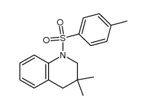3,3-dimethyl-1,2,3,4-tetrahydro-1-p-tolylsulphonylquinoline结构式