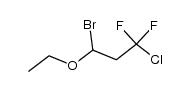 3-bromo-1-chloro-3-ethoxy-1,1-difluoropropane结构式