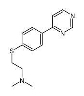 N,N-dimethyl-2-(4-pyrimidin-4-ylphenyl)sulfanylethanamine Structure