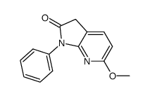 6-methoxy-1-phenyl-1,3-dihydro-pyrrolo[2,3-b]pyridin-2-one Structure