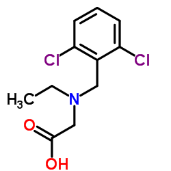 N-(2,6-Dichlorobenzyl)-N-ethylglycine结构式